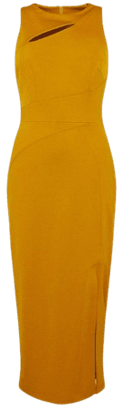 Italian Structured Jersey Cut Out Pencil Dress | Karen Millen
