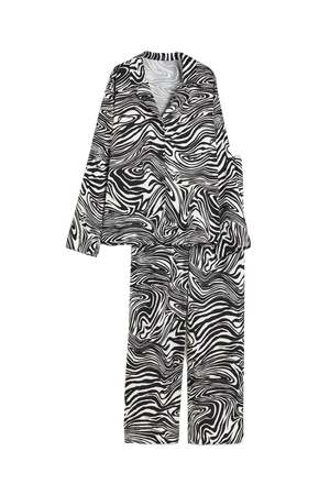 Satin Pajamas - Black/patterned - Ladies | H&M US