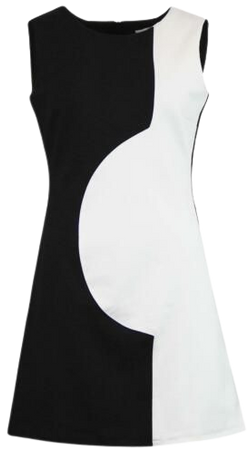 black and white mod dress