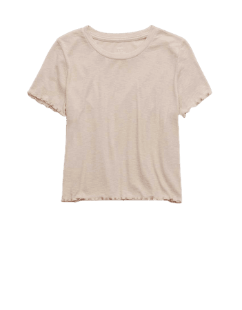 Aerie Ribbed Lettuce Trim Baby T-Shirt