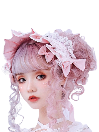 bonnet lolita pink