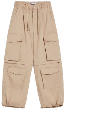 Nylon blend cargo pants - New - Woman | Bershka