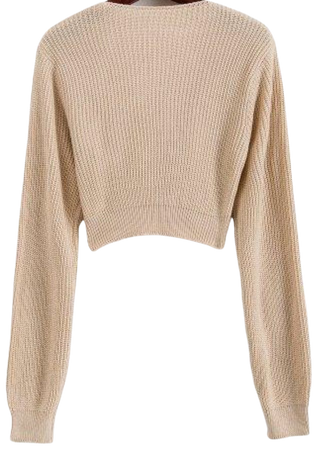 beige crop sweater