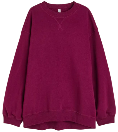 Oversized Sweatshirt - Plum purple - Ladies | H&M US