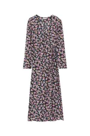 Wrap Dress - Black/floral - Ladies | H&M US