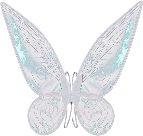 Amazon.com: Caretoto White Fairy Wings Dress Up Sparkling Sheer Wings Butterfly Fairy Halloween Costume Angel Wings for Kids Girls Women : Clothing, Shoes & Jewelry