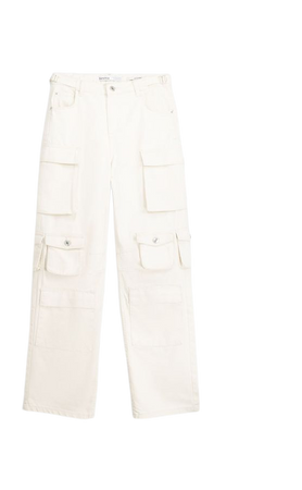 Multi-pocket twill cargo pants - New - Women | Bershka