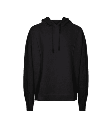 Arden Black Loungewear Hoodie With Zip Detail – REISS