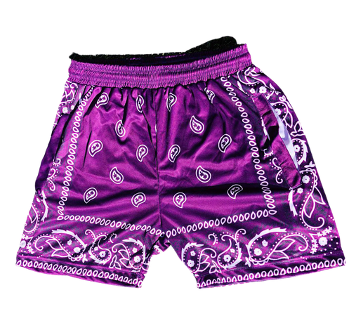 purple bandana shorts