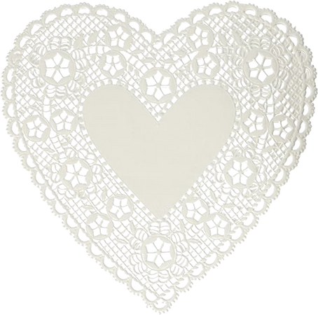 Amazon.com: Royal Lace Paper Doilies 6" Heart 18/Pkg-White : Home & Kitchen