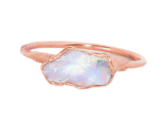 Silver Raw Opal Ring Gemstone Ring Opal Jewelry Opal | Etsy