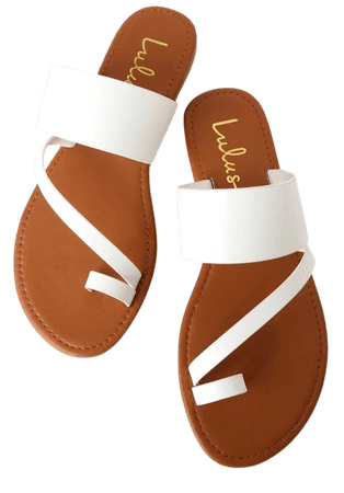 white sandals