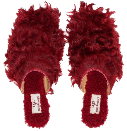 Shop Molly Goddard X UGG red slippers with Express Delivery - FARFETCH