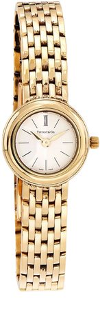 C. 1990 Vintage Tiffany Jewelry Women's 21mm 18kt Yellow Gold Watch. Size 7 | Sidney Thomas