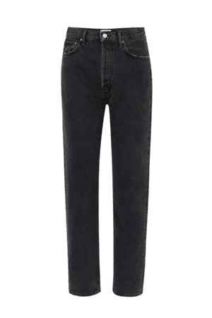 Black '90s high-rise straight-leg jeans | AGOLDE | NET-A-PORTER