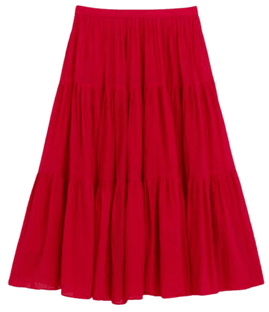 raspberry pink cheesecloth Tango broomstick skirt