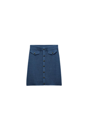 - Blue / Indigo skirt pockets knit | ZARA United States
