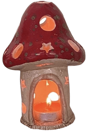 mushroom candle poster