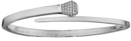 Silver Diamond Bangle Bracelet