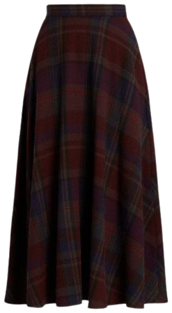 Erica Plaid Wool Skirt