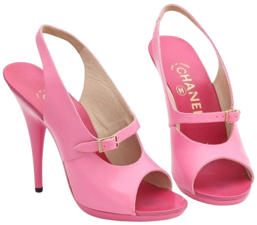 chanel pink heels