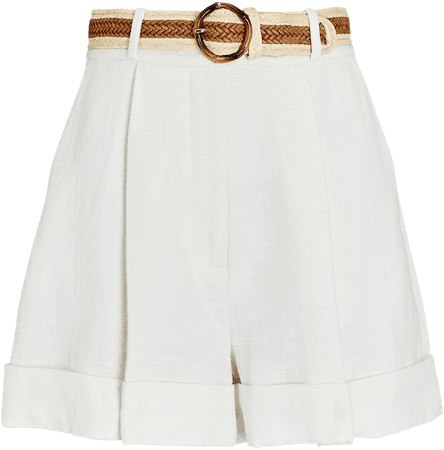 Zimmermann Andie Belted Linen Shorts | INTERMIX®
