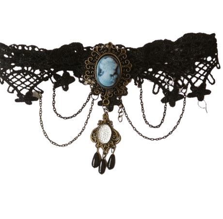 Black Lace Cameo Choker Victorian Jewelry Victorian Choker | Etsy