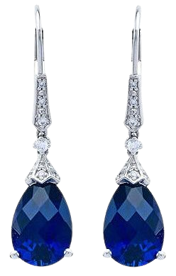 blue droplet earrings