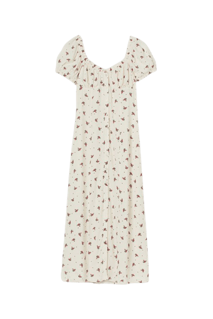 Button-front Dress - Cream/floral - Ladies | H&M US