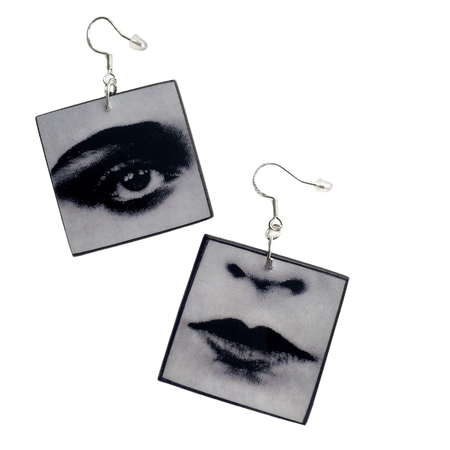 Pop art earrings inspired by ArtandShadow – obljewellery