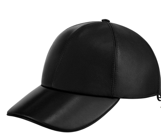 Louis Vuitton black leather cap