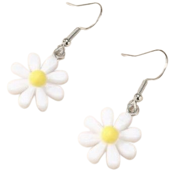 yellow flower earrings