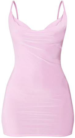 Lilac Slinky Cowl Neck Bodycon Dress | PrettyLittleThing USA