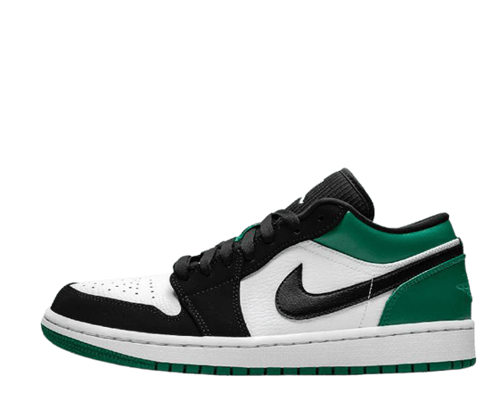 Nike1 Air Jordan1 Low AJ1 black and green toe men's shoes