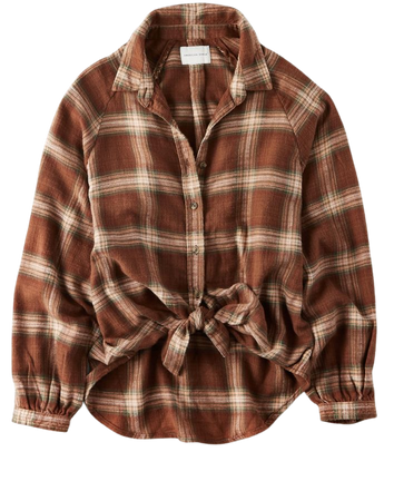 Brown Tartan Flannel Shirt