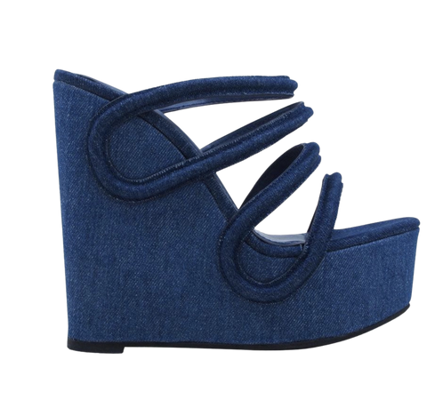 denim blue sandals