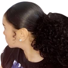 slick back ponytail with curly weave - Google Search