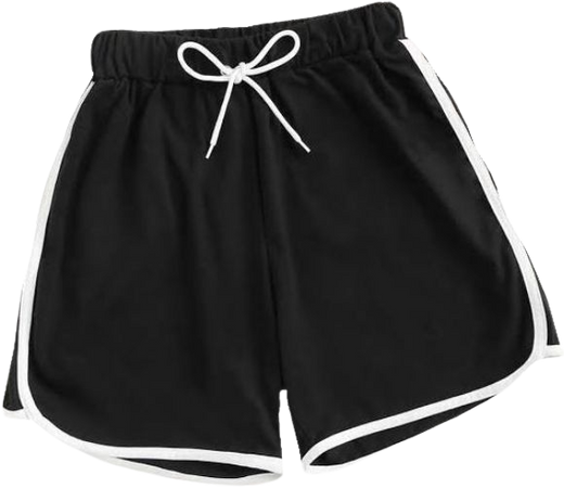 black sport shorts