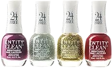 Amazon.com : Entity Clean Holiday Nail Value Packs (Holiday Party) 24-Free Vegan Nail Polish Set that is Halal, Cruelty-Free, and Biotin Enriched : Beauty & Personal Care