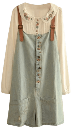 Casual Style Vintage Delicate Button Embellish Denim Overalls | Fashion inspo outfits, Cute fashion, Embellished denim