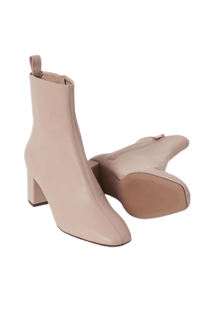 Block-heeled Ankle Boots - Beige - Ladies | H&M US