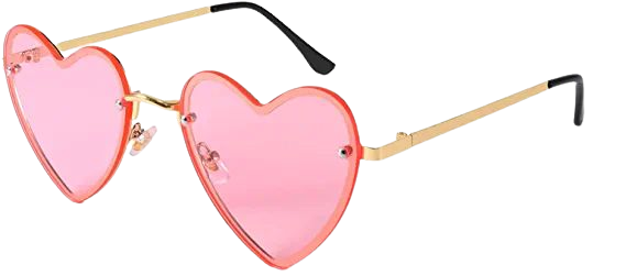Amazon.com: FEISEDY Love Heart Shaped Sunglasses Party Thin Metal Frame Glasses Candy Color B2832 : Clothing, Shoes & Jewelry