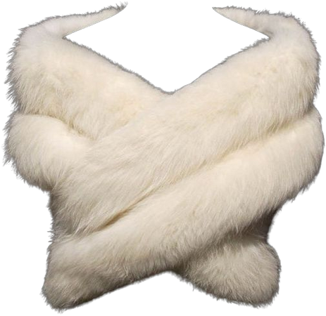 white fur shawl