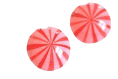 Vintage Candy Cane Stud Earrings | Red and Pink Stripe Retro Button St – Leetie Lovendale