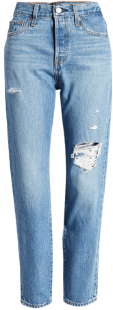 Levi's® Wedgie Icon Ripped High Waist Ankle Slim Jeans | Nordstrom