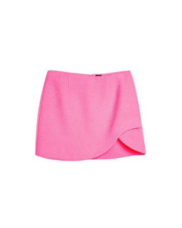 Pink boucle mini skirt | River Island