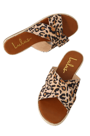 Koren Leopard Espadrille Slide Sandals - $22 : Fashion at Lulus.com