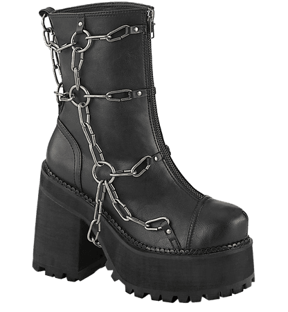 DEMONIA "Assault-66" Ankle Boots - Black Vegan Leather – Demonia Cult