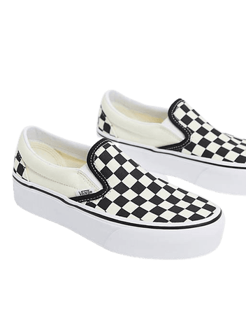 Vans Classic Slip-On Platform sneakers in checkerboard | ASOS