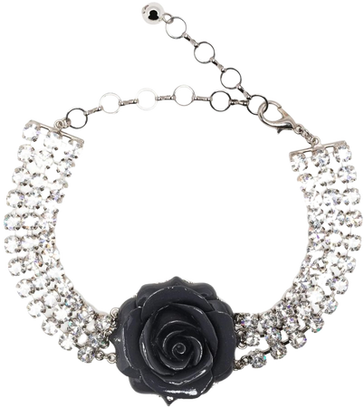 Alessandra Rich Silver crystal-embellished Choker Necklace - Farfetch